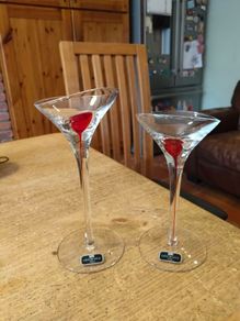 Newgrange Living martini glasses. Perfect condition