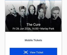The Cure VIP tickets