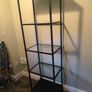 IKEA Shelving Unit Black/Brown Glass Image 4