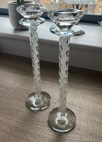 Glass candle holders