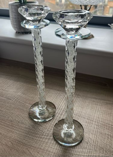Glass candle holders