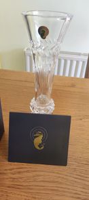Rare Waterford 9" Bud Vase Artist Signed "Vincent Rellis" - Heavy Piece