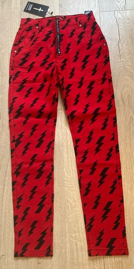 Banned Apparel Red Women's Trousers Size L
