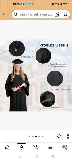 Graduation grown and cap for Adults