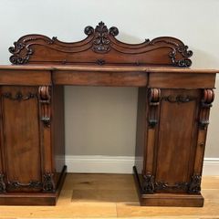 Victorian Mahogany Pedestal Sideboard.