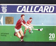 1991 Ireland 20 Unit All Ireland Hurling (Gemplus GEM1) Call Card Mint. Note this card is not known to have wrapper. Telecom Eireann card number 1029