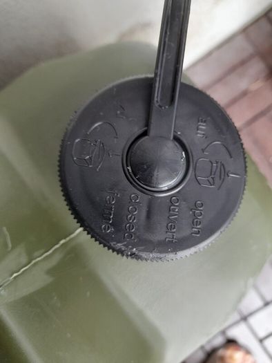fuel canister in olive green