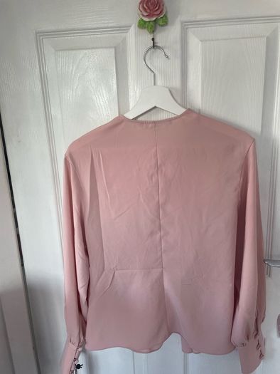 French Connection brand new Pink Laurel Crepe Peplum blouse size 8