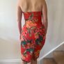 Karen Millen red floral halter neck midi dress with lace trim Image 4