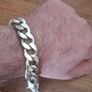 Big  chunky silver bracelet 925 Image 2