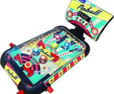 Electronic table pinball, Action and reflex game for children and family, LCD screen, light and sound effects