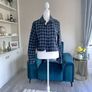 Girls Long Sleeved Blue Checkered Shirt from Primark Image 4