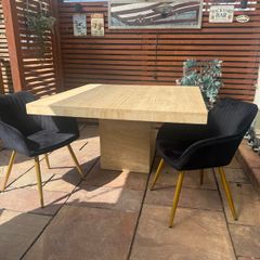 Marble table and 6 chairs
