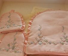 Vintage Set Teapot Cover Eggs Cover and Cloths