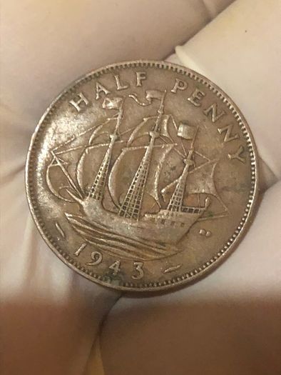 George VI half penny  x 36 Pictures