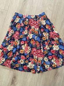 Frankenwalder Vintage skirt navy floral 38