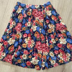 Frankenwalder Vintage skirt navy floral 38