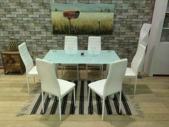 Glass Dining Table Set 6 chairs FREE Delivery