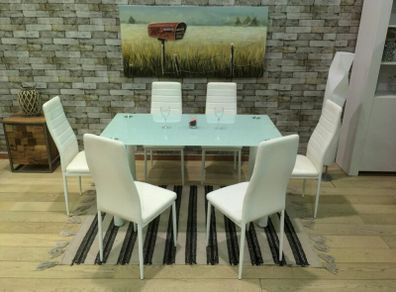 Glass Dining Table Set 6 chairs FREE Delivery