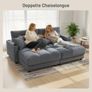 Convertible Sofa Bed with Cup Holders Image 4