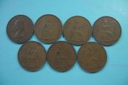 Great Britain. Elizabeth II. 7x1p coins (1961-1967) Run of the Years
