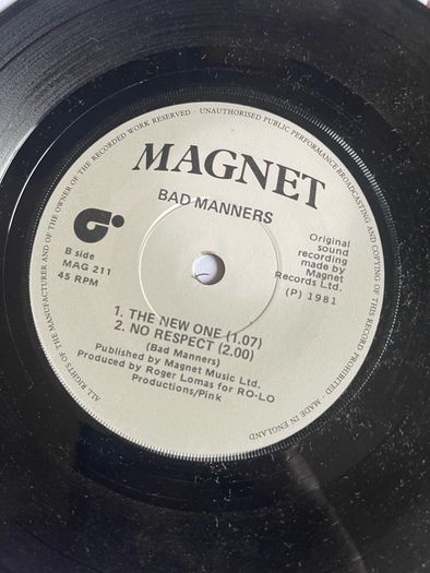 2 x Bad manners singles 1 of which is a long play ep in vg+ condition