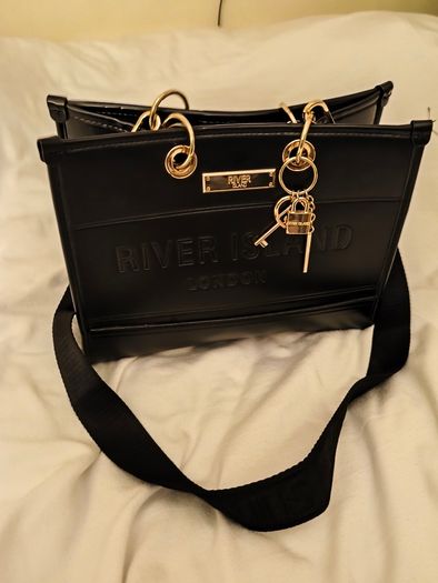 Black Tote Bag with RIL emboss design