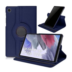 For Samsung Galaxy Tab A7 Lite Tablet Case 360 Rotating PU Leather Cover - Blue
