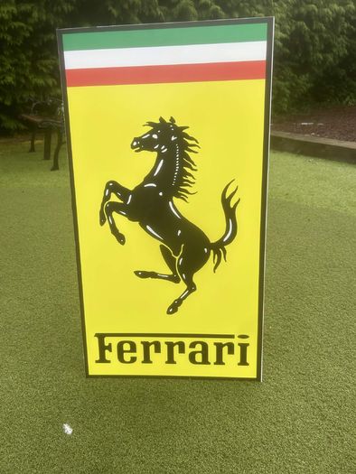 Large Ferrari Aluminium Sign