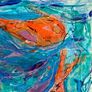 Framed Original contemporary Painting  Koi fish Fish psinting Dublin Original Gift Image 5