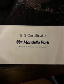 Mondello park gift certificate