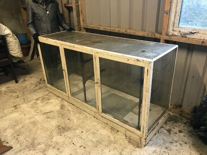 Antique Glass Counter