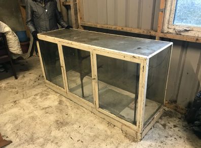 Antique Glass Counter