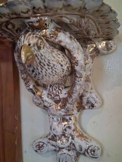 A Pair of Nineteenth Century Creamware Wall Brackets