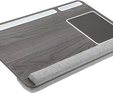 Laptop Tray, Lap Desk for Laptop, Laptop Cushion, Laptop Stand for Bed, with Built in Mouse Pad & Wrist Pad for Notebook up to 17" with Tablet & Phone Holder