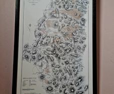 Vintage framed Dublin & Wicklow Map