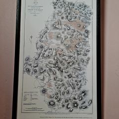 Vintage framed Dublin & Wicklow Map