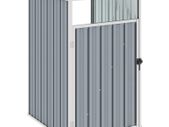 Garbage Bin Shed Grey 72x81x121 cm Steel