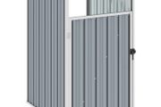 Garbage Bin Shed Grey 72x81x121 cm Steel