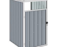 Garbage Bin Shed Grey 72x81x121 cm Steel
