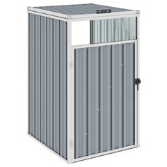 Garbage Bin Shed Grey 72x81x121 cm Steel