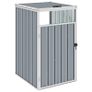 Garbage Bin Shed Grey 72x81x121 cm Steel Image 5