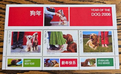 2006 Ireland Chinese New Year Year of the Dog Commemorative Stamps Miniature Sheet Mint Never Hinged (MNH)
