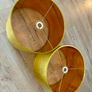 Ochre velvet lampshades Image 5