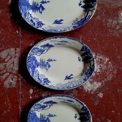 Antique graduated trio of platters