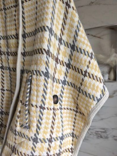 Designer See by Chloe wool cape coat poncho vest jacket S/M    80% wool