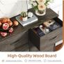 8 Drawers Chest of Drawers, Fabric Storage Dresser Vertical with Spacious Wooden Tabletop Image 5