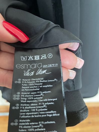 Esmara black elegant women's blazer size 12
