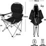 Camping Chair, Padded Camping Chairs for Adults with Armrests and Cup Holder, Heavy Duty Folding Chair Portable for Fishing Beach, Perfect for Caravan Trips, BBQs, Garden, Picnic, Travelling (FREE SHIPPING) Image 3