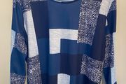Women's Geometric Patchwork Print T- Shirt BNWOT Size XXL UK 16